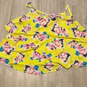Torrid Bright Yellow Floral Camisole